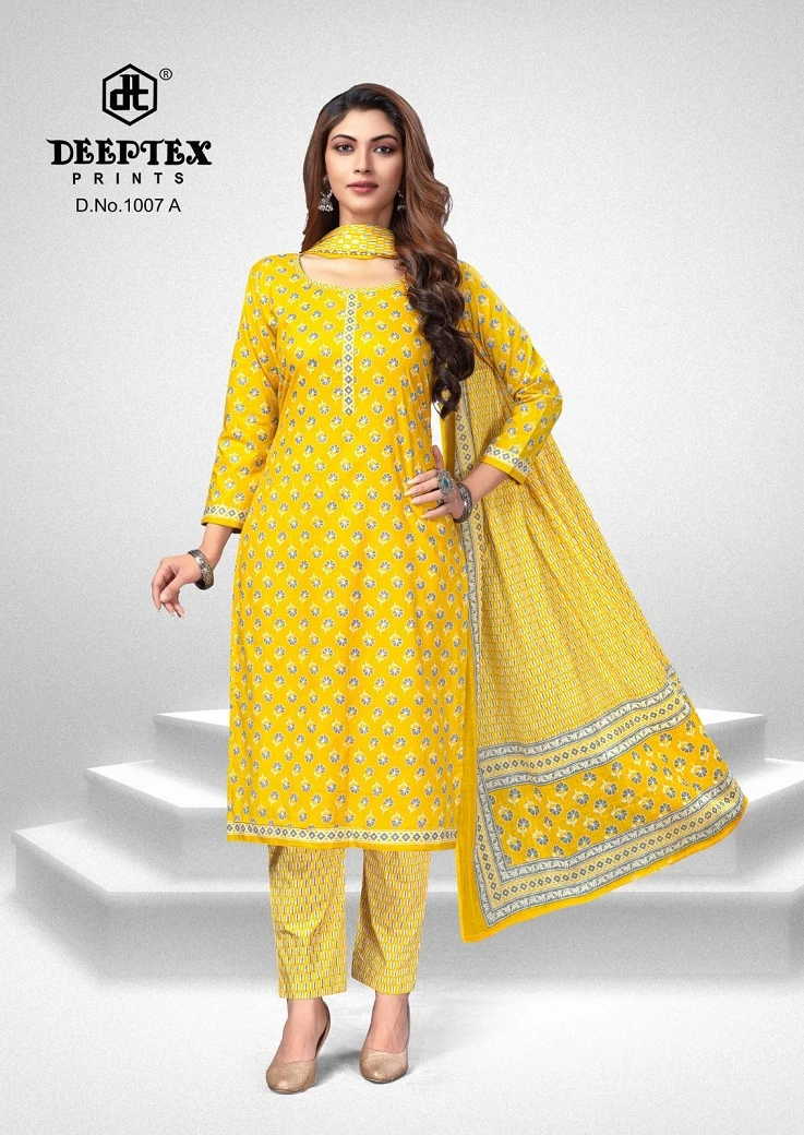 Deeptex Super Gold Vol 1 Pure Cotton Wholesale Salwar Suit Catalog — Wholesale Salwar Suits, Deeptex wholesale from Surat - Gallery Image 5